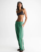 Side Stripe Track Pants - Eucalyptus Green