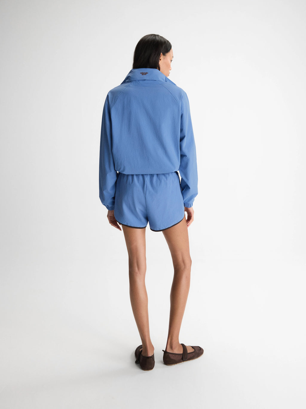 Contrast Binding Track Jacket - Blossom Blue