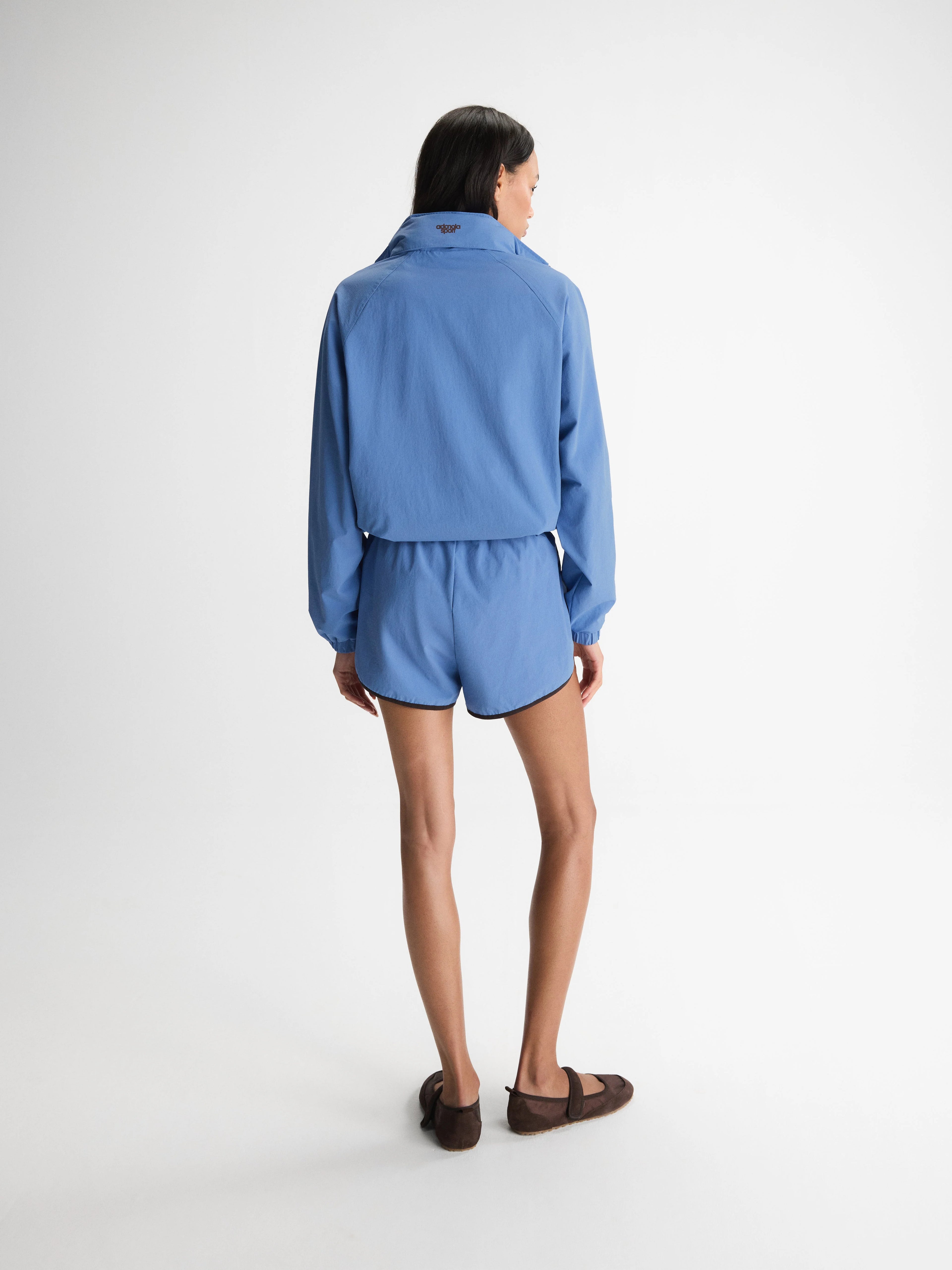 Contrast Binding Track Jacket - Blossom Blue
