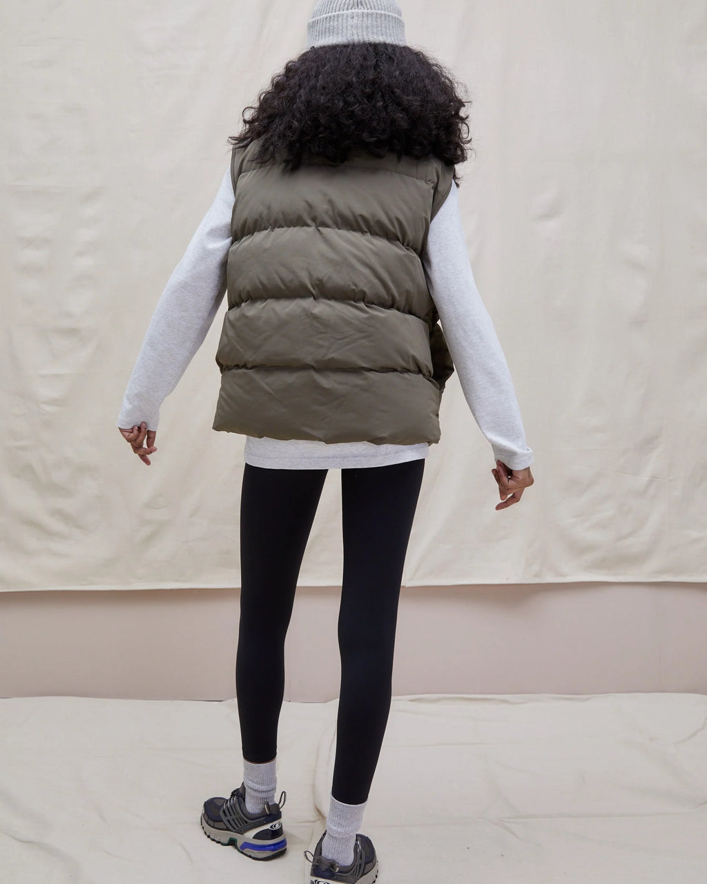 Boxy Gilet - Khaki Green
