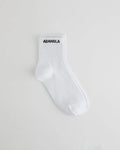 Mid Length Socks - White/Black