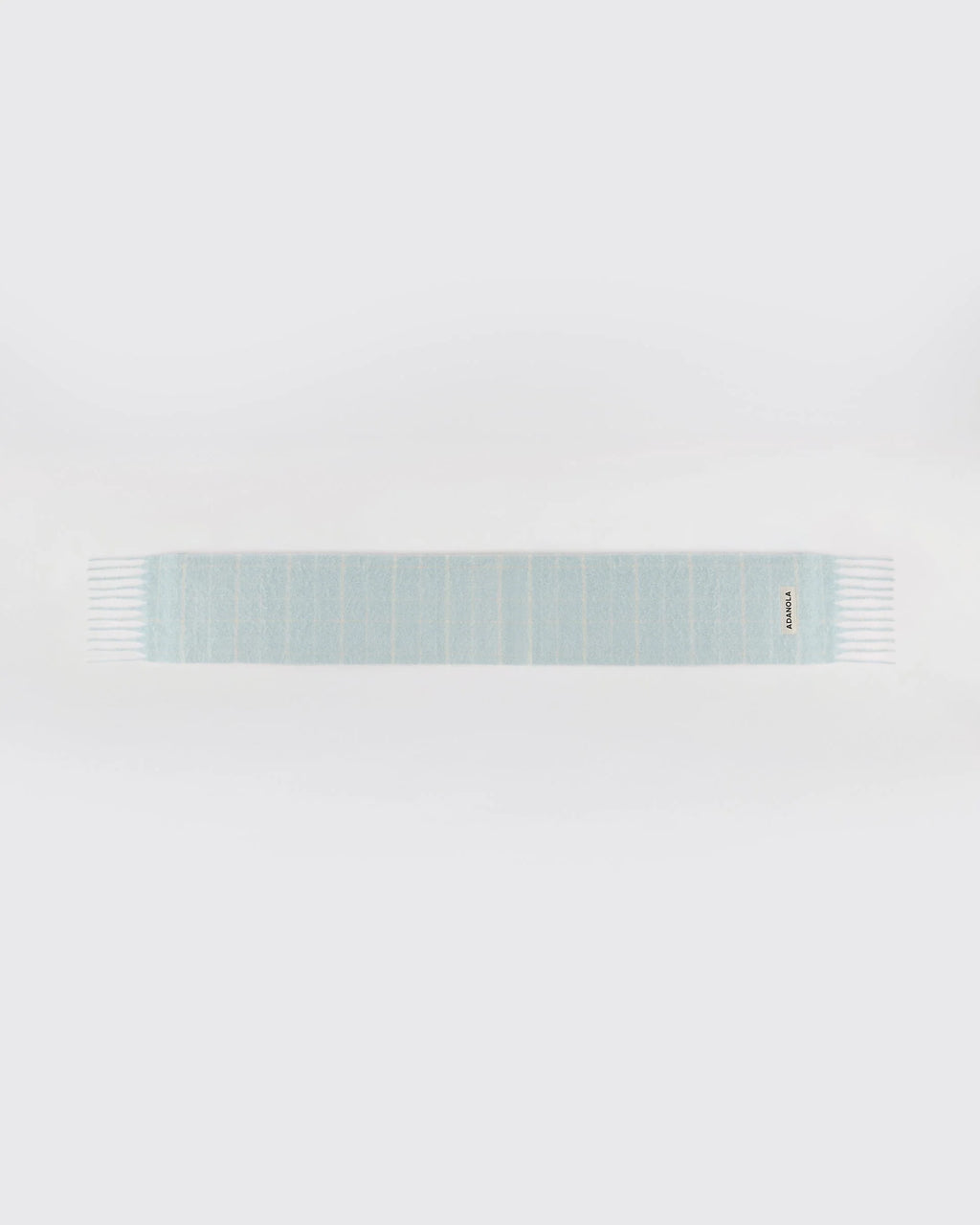 Brushed Checked Scarf - Light Blue