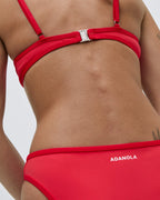 Contrast Bikini Bottom - Apple Red/Dark Red