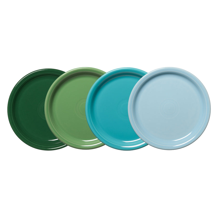 Mixed Aegean Bistro Coupe 9 Inch Luncheon Plate, Set of 4