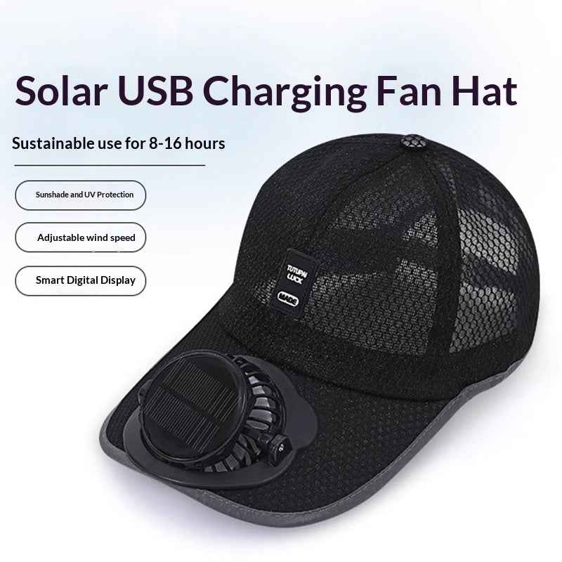 Solar Charging Fan Hat – Cooling Baseball Cap