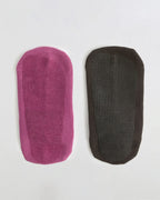 2 Pack Pilates Grip Socks - Coffee Bean/Deep Pink