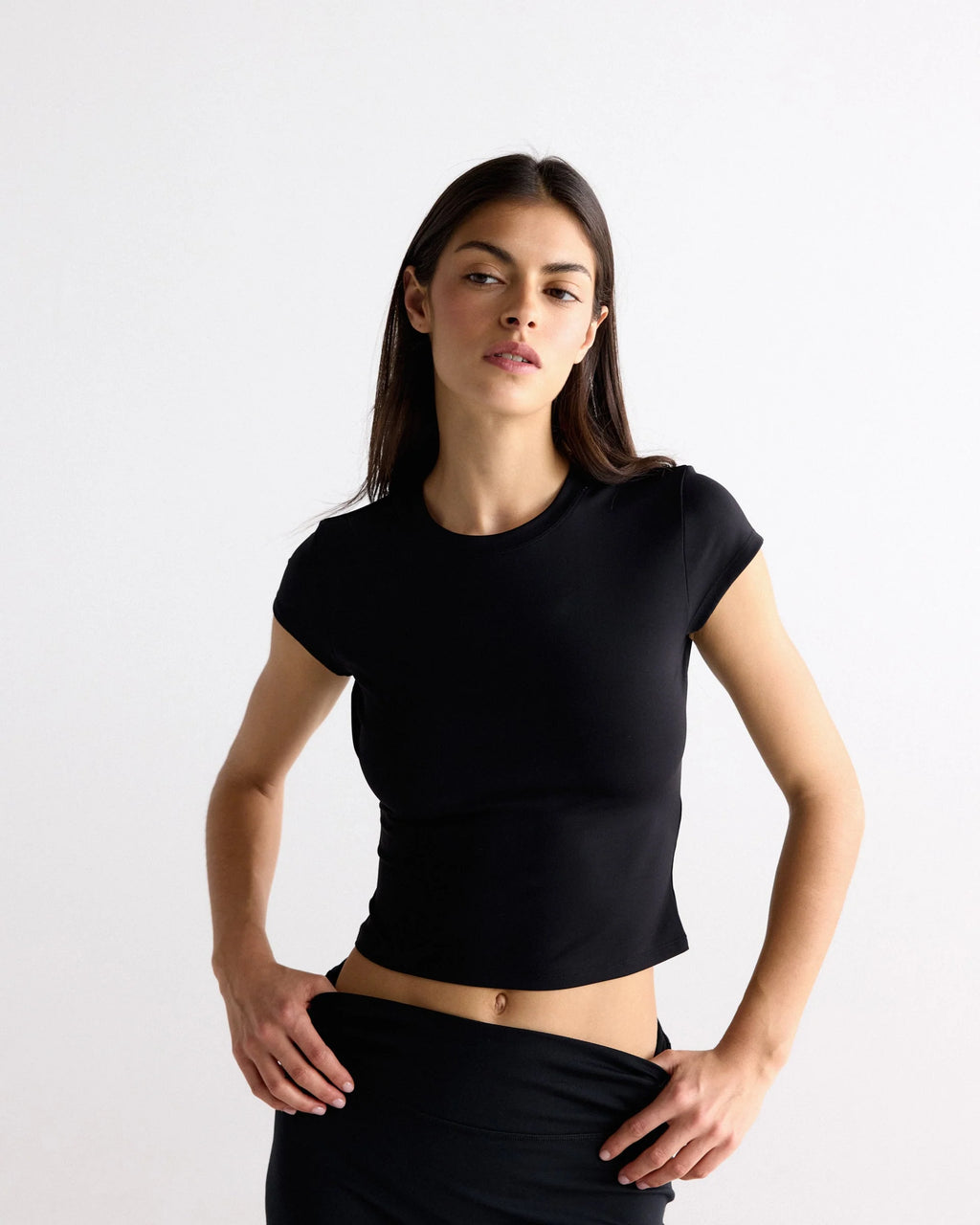Ultimate Cap Sleeve Top - Black