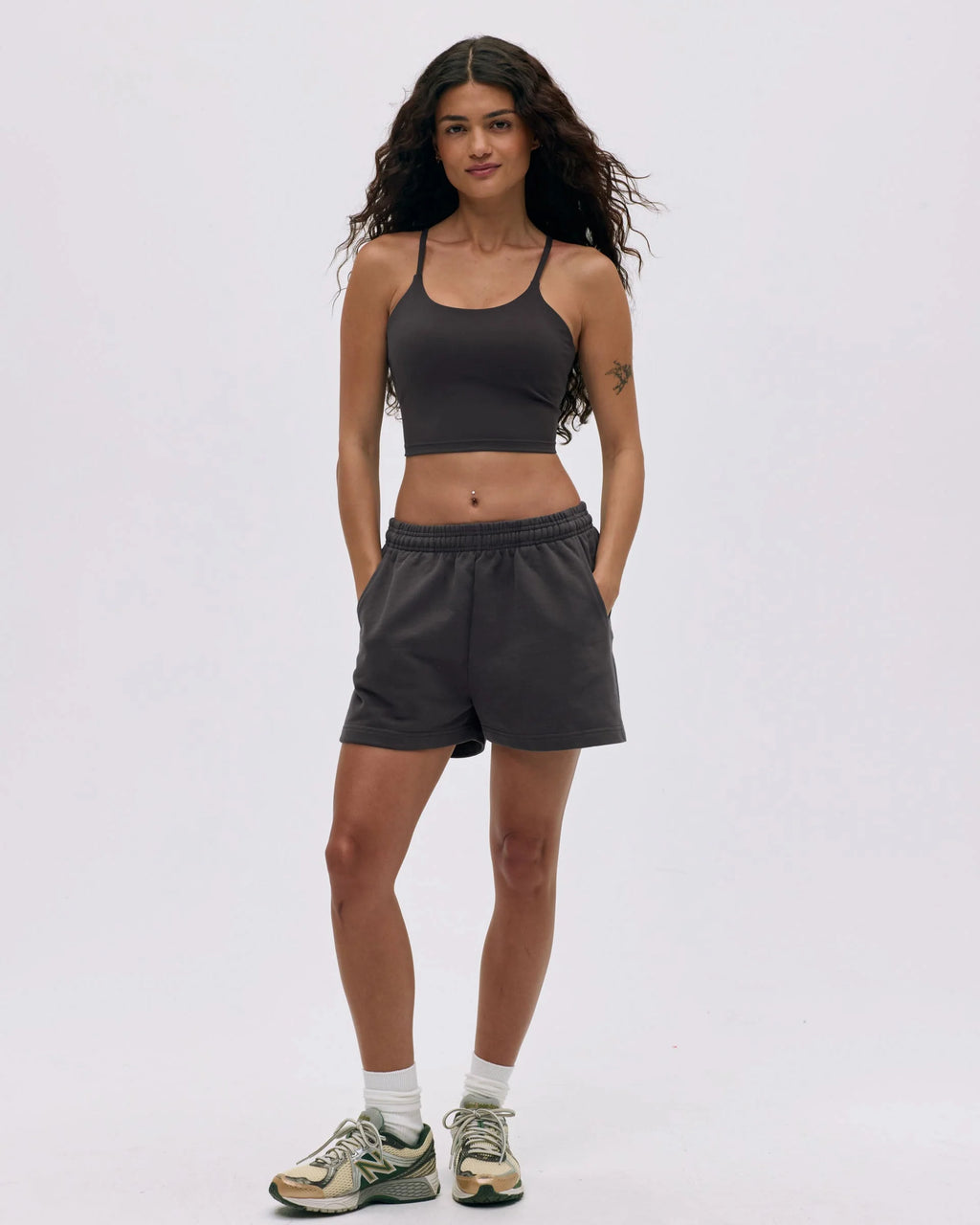 Branded Sweat Shorts - Coffee Bean