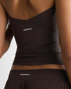 Ultimate Halter Cross Back Top - Coffee Bean