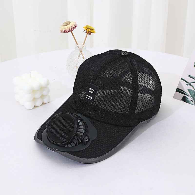 Solar Charging Fan Hat | Breathable Cooling Cap