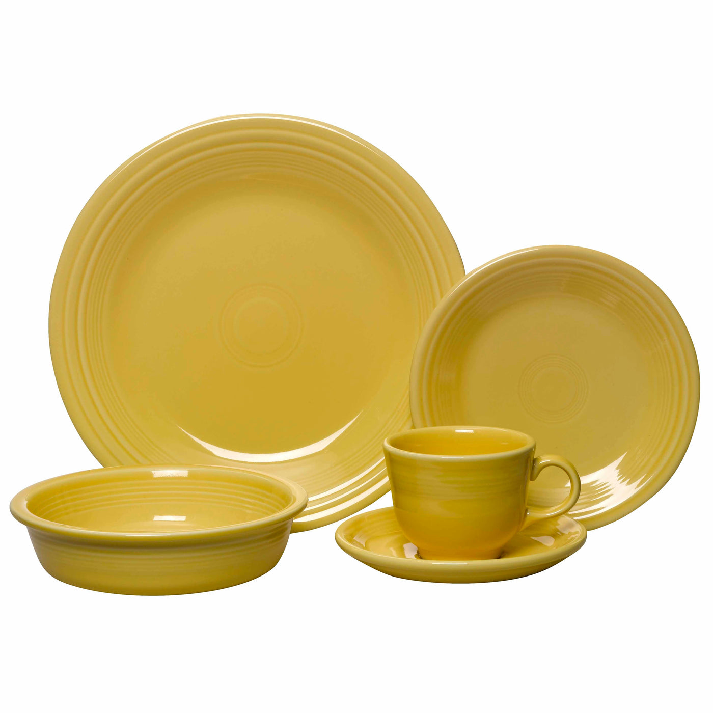 Retired Classic Rim 5-Piece Dinnerware Set, Service for 1