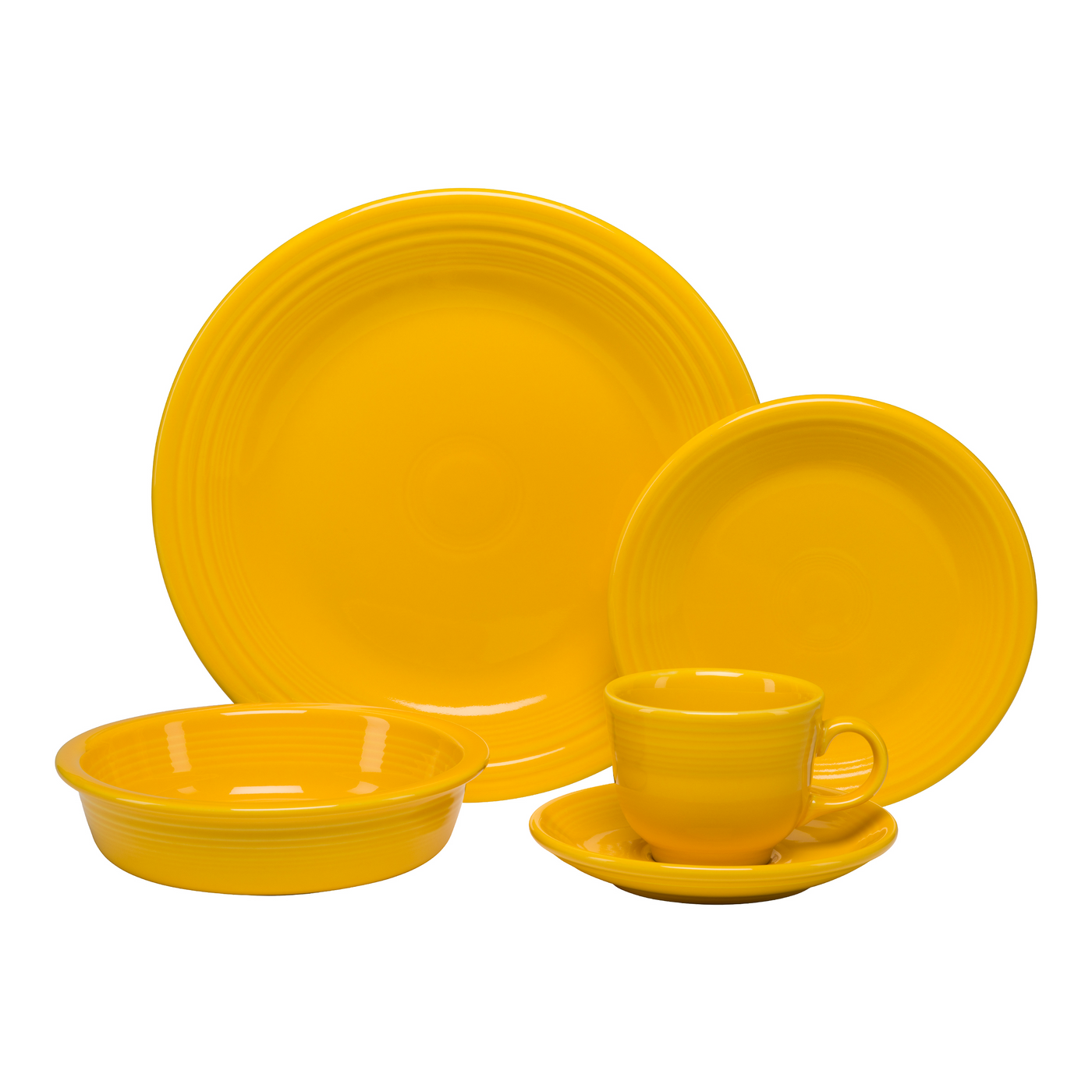 Retired Classic Rim 5-Piece Dinnerware Set, Service for 1