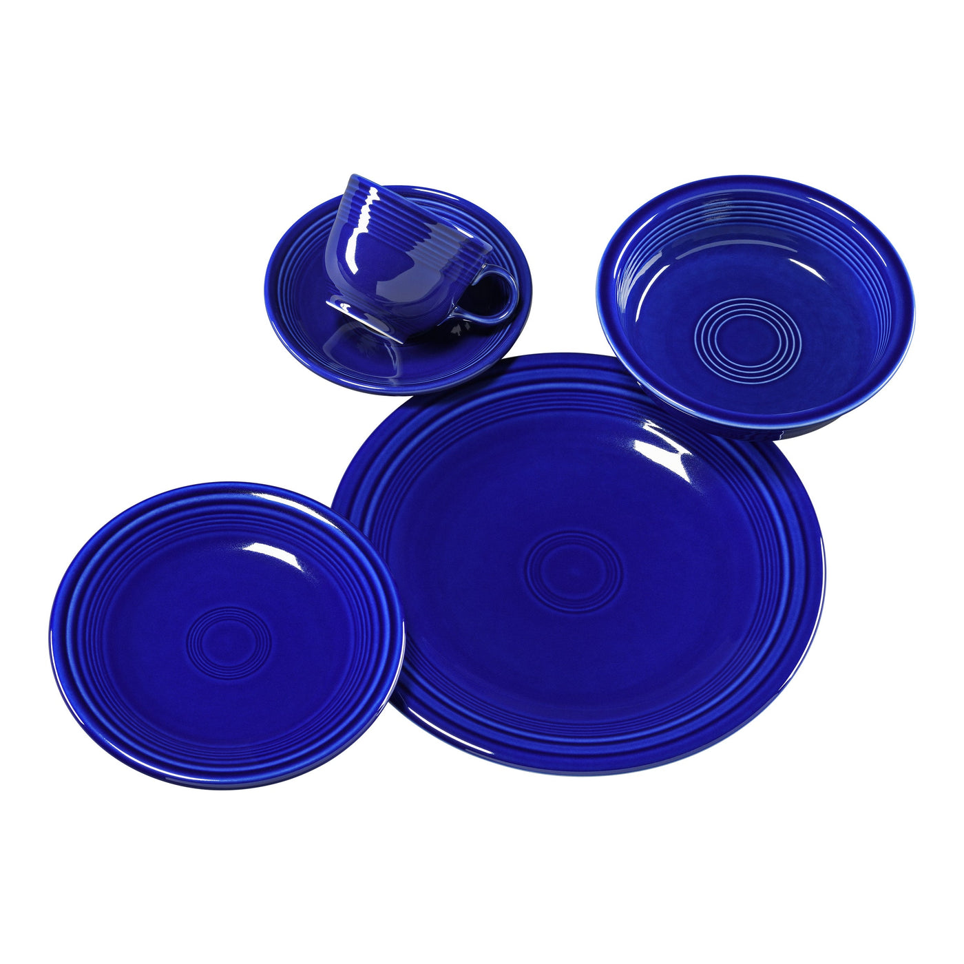 Retired Classic Rim 5-Piece Dinnerware Set, Service for 1