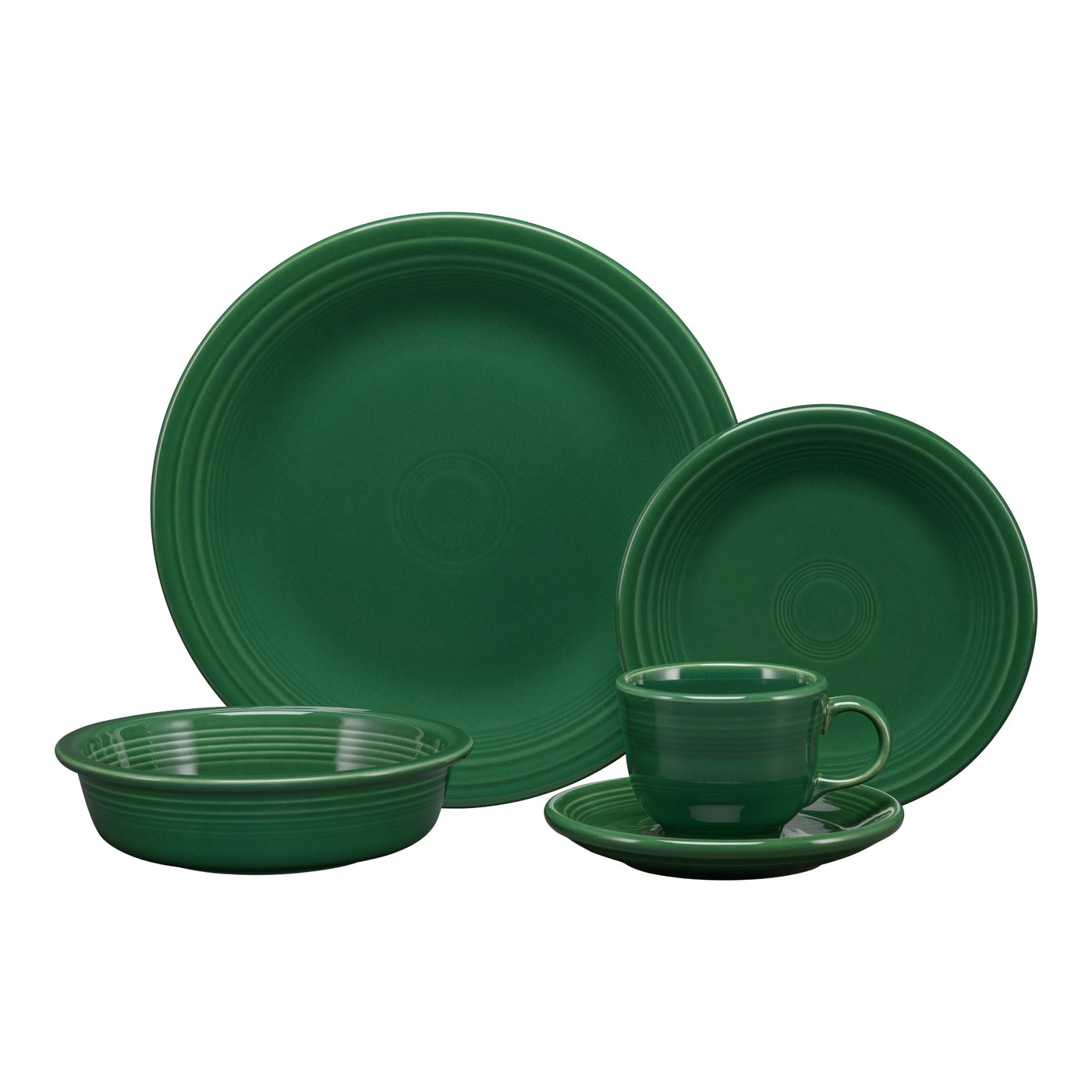 Retired Classic Rim 5-Piece Dinnerware Set, Service for 1