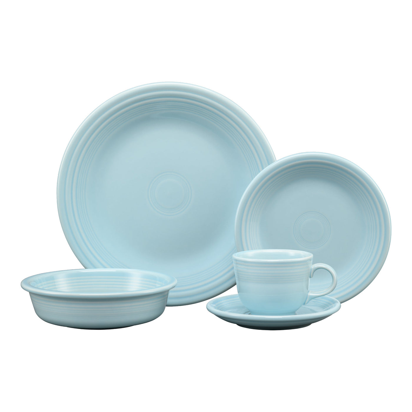 Retired Classic Rim 5-Piece Dinnerware Set, Service for 1