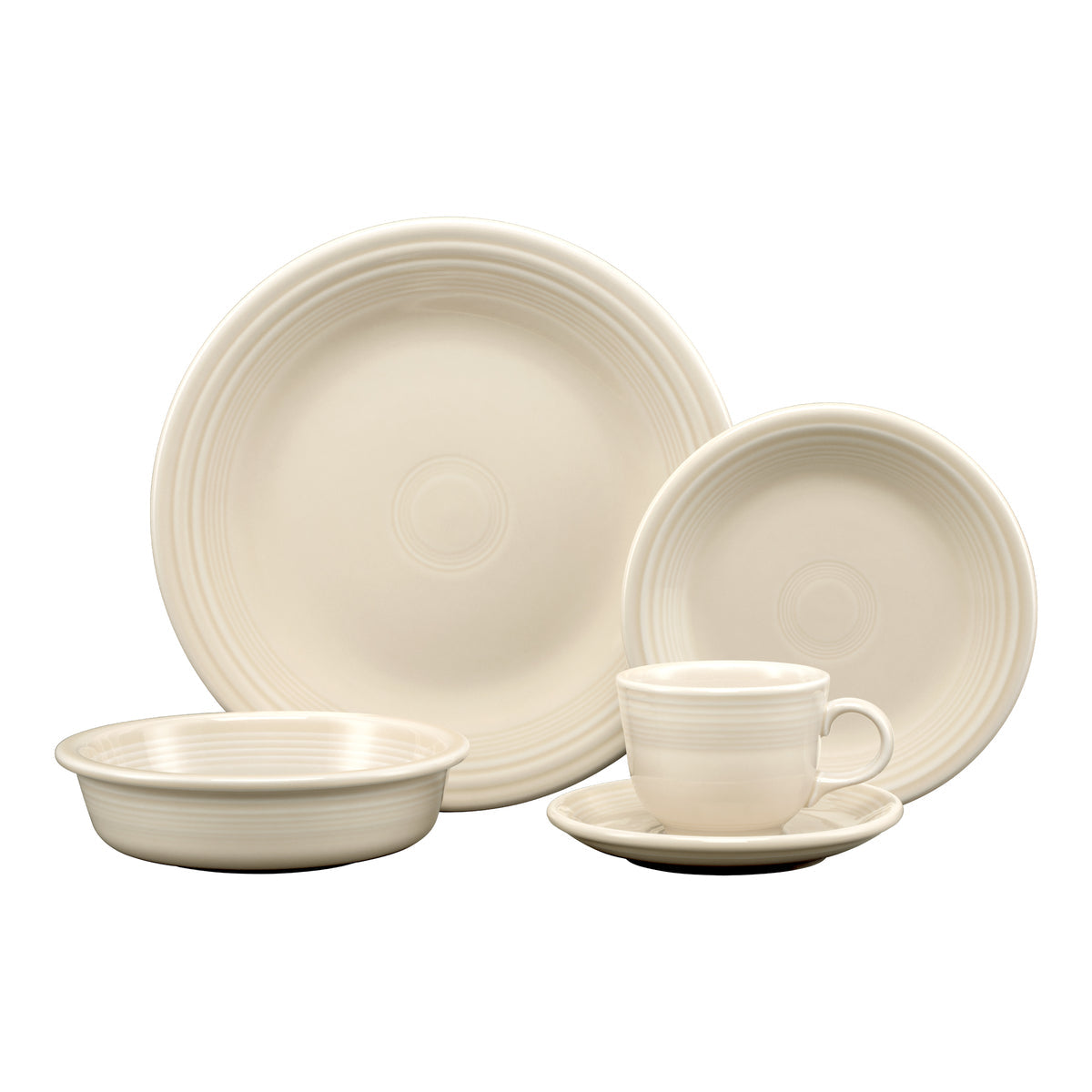 Retired Classic Rim 5-Piece Dinnerware Set, Service for 1