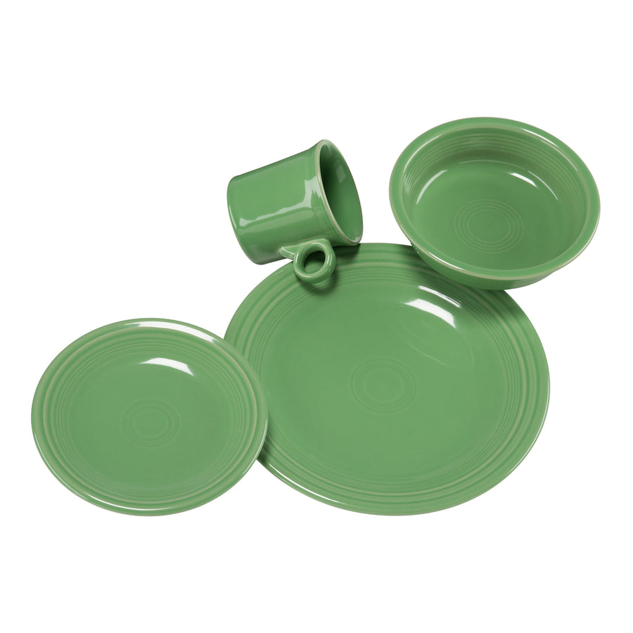Classic Rim 4-Piece Dinnerware Set, Service for 1
