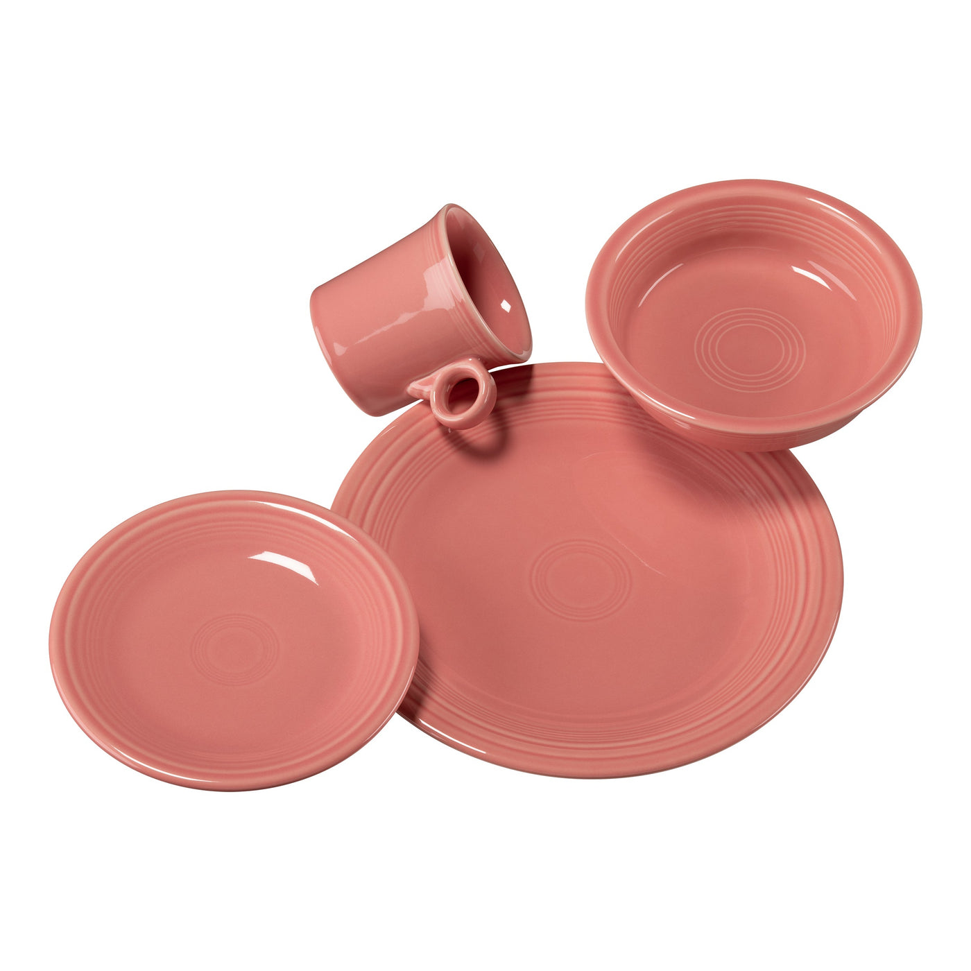 Classic Rim 4-Piece Dinnerware Set, Service for 1