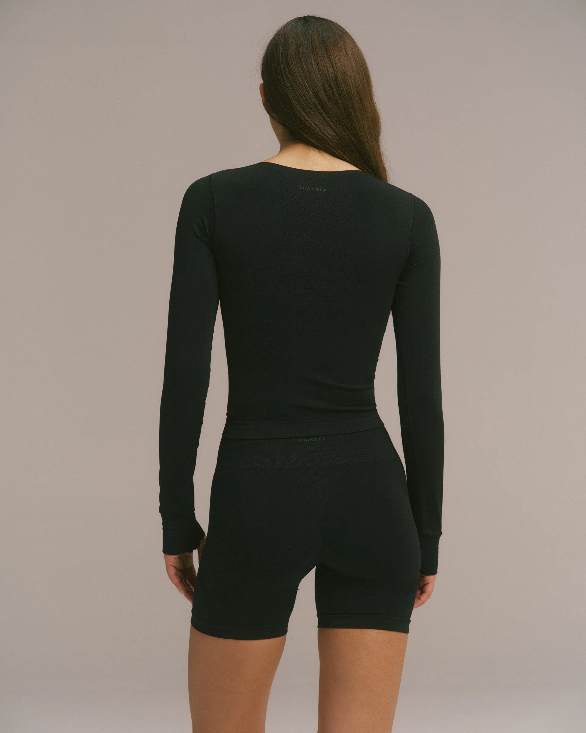 Seamless Long Sleeve Top - Black