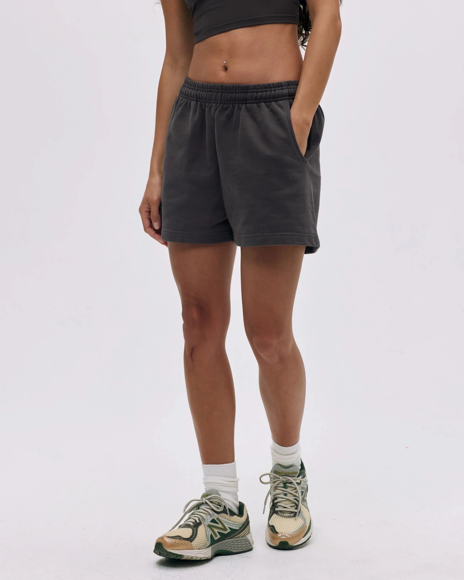 Branded Sweat Shorts - Coffee Bean