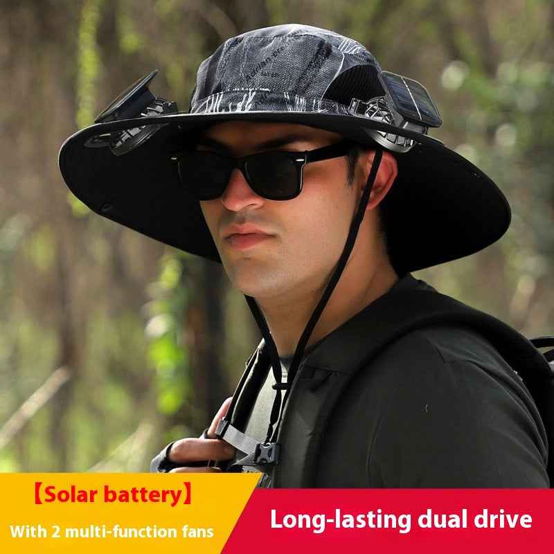 Solar Rechargeable Dual-Fan Sun Hat