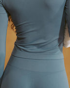 Seamless Crop Shorts - Slate Blue