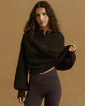 Knit Button Up Cardigan - Coffee Bean