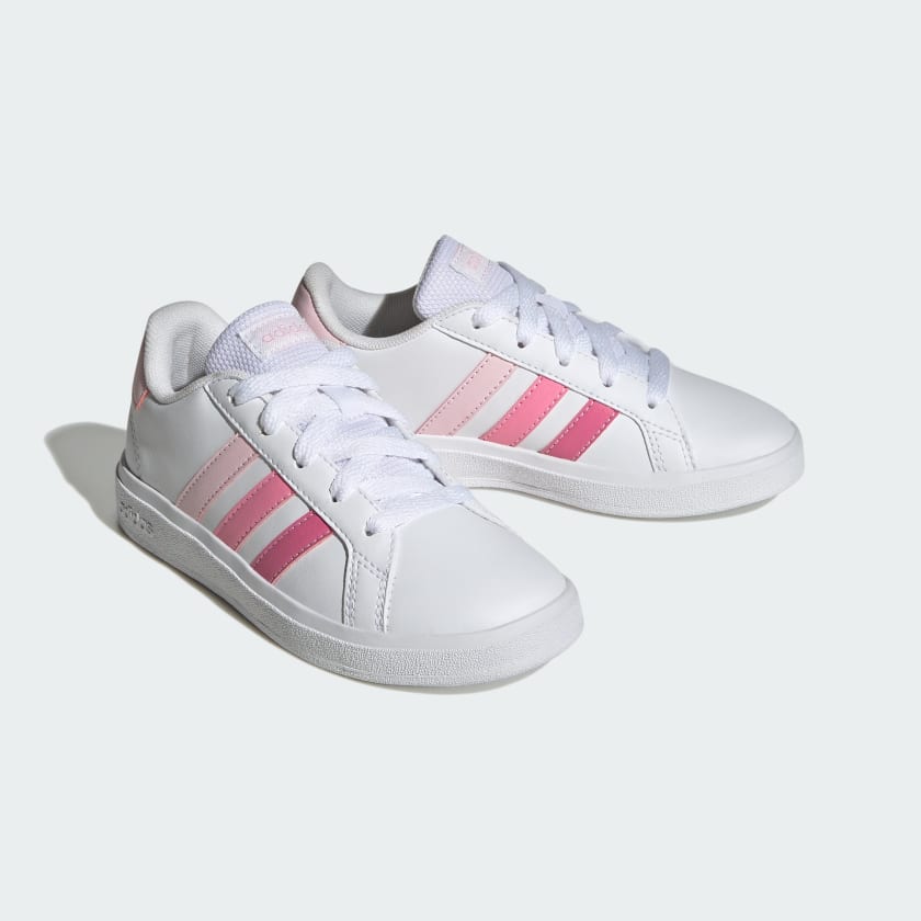 Kids' adidas Grand Court Lifestyle Tennis Lace-Up Shoes
