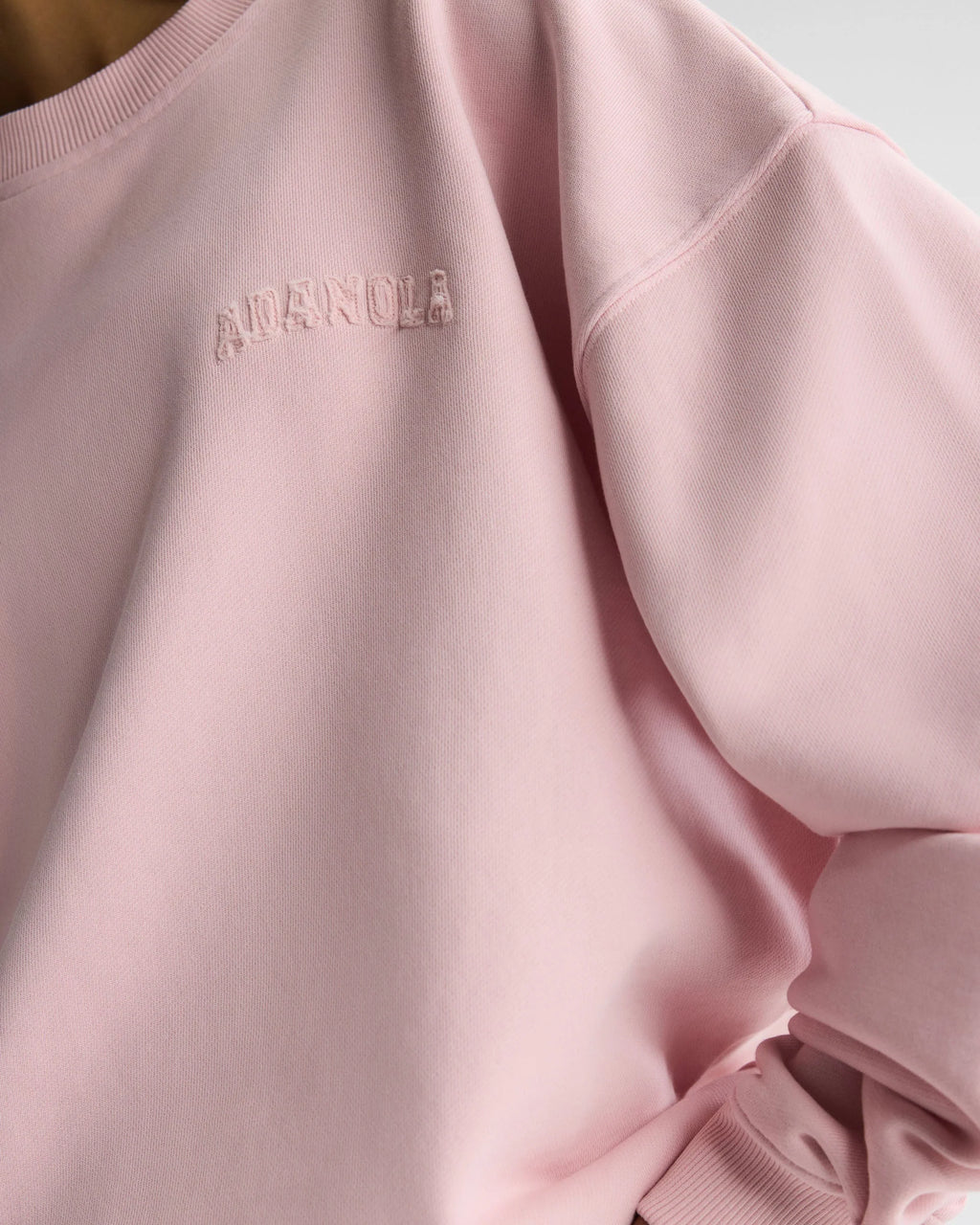 Varsity Applique Washed Oversized Sweatshirt - Soft Pink