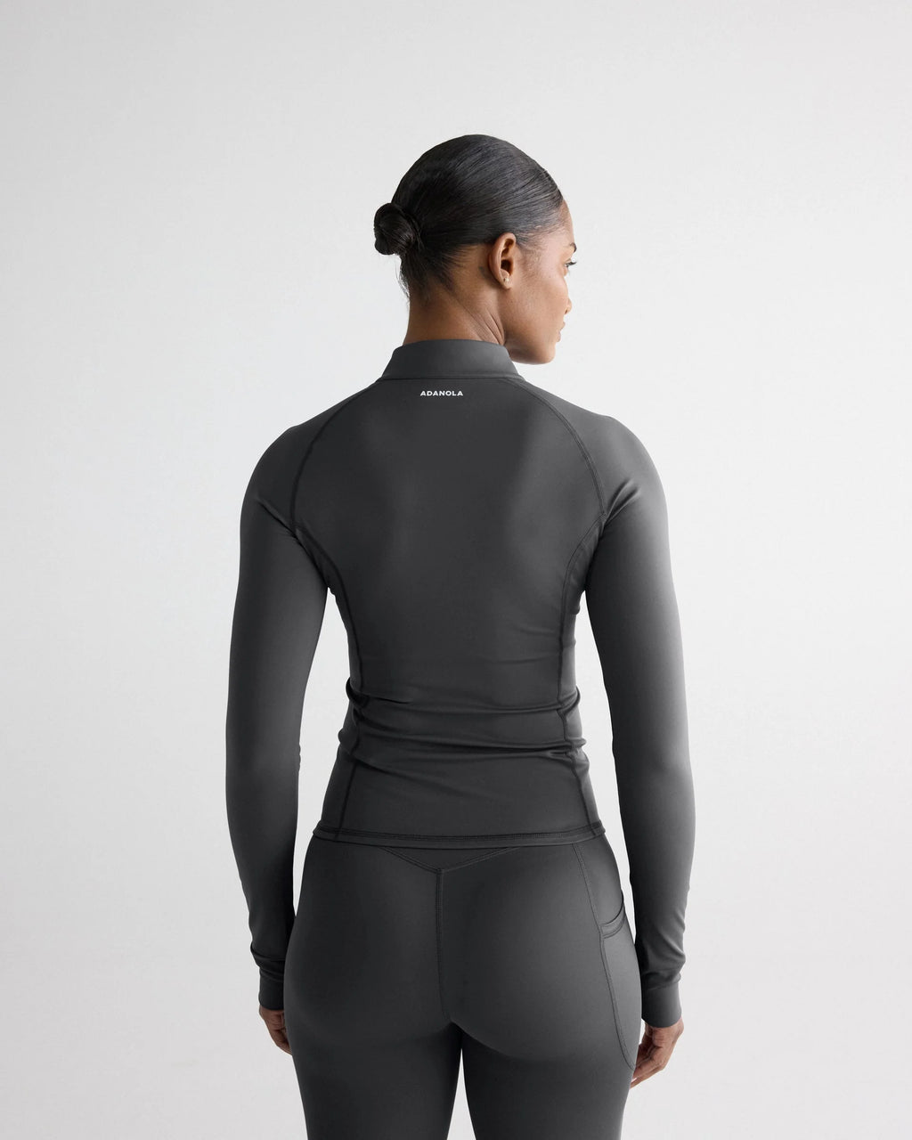 Ultimate Long Sleeve Zip Up Top - Graphite Grey