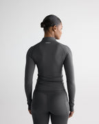 Ultimate Long Sleeve Zip Up Top - Graphite Grey