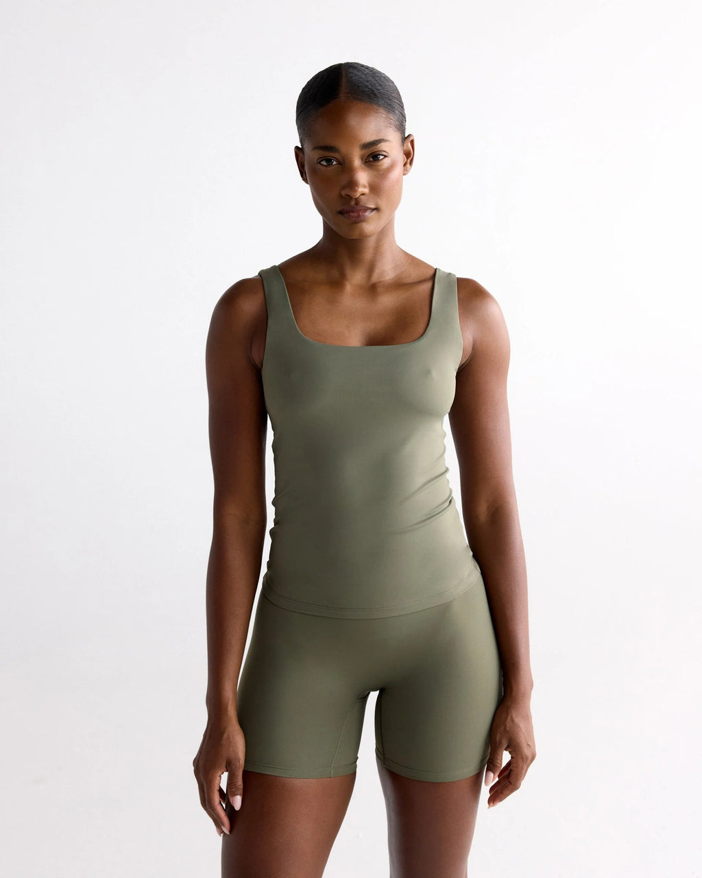 Ultimate Square Neck Top - Olive Green