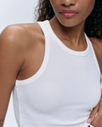 Rib Tank Top - White
