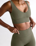 Ultimate V-Neck Bra - Olive Green