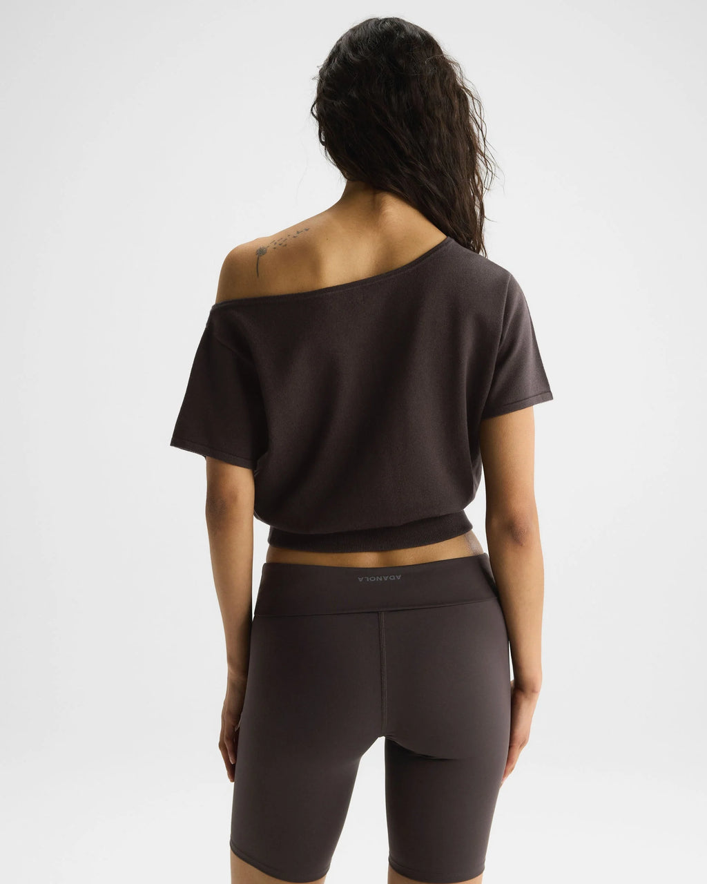 Asymmetric Knit Top - Coffee Bean