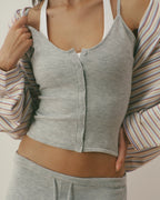 Knit Cami Top - Grey Melange