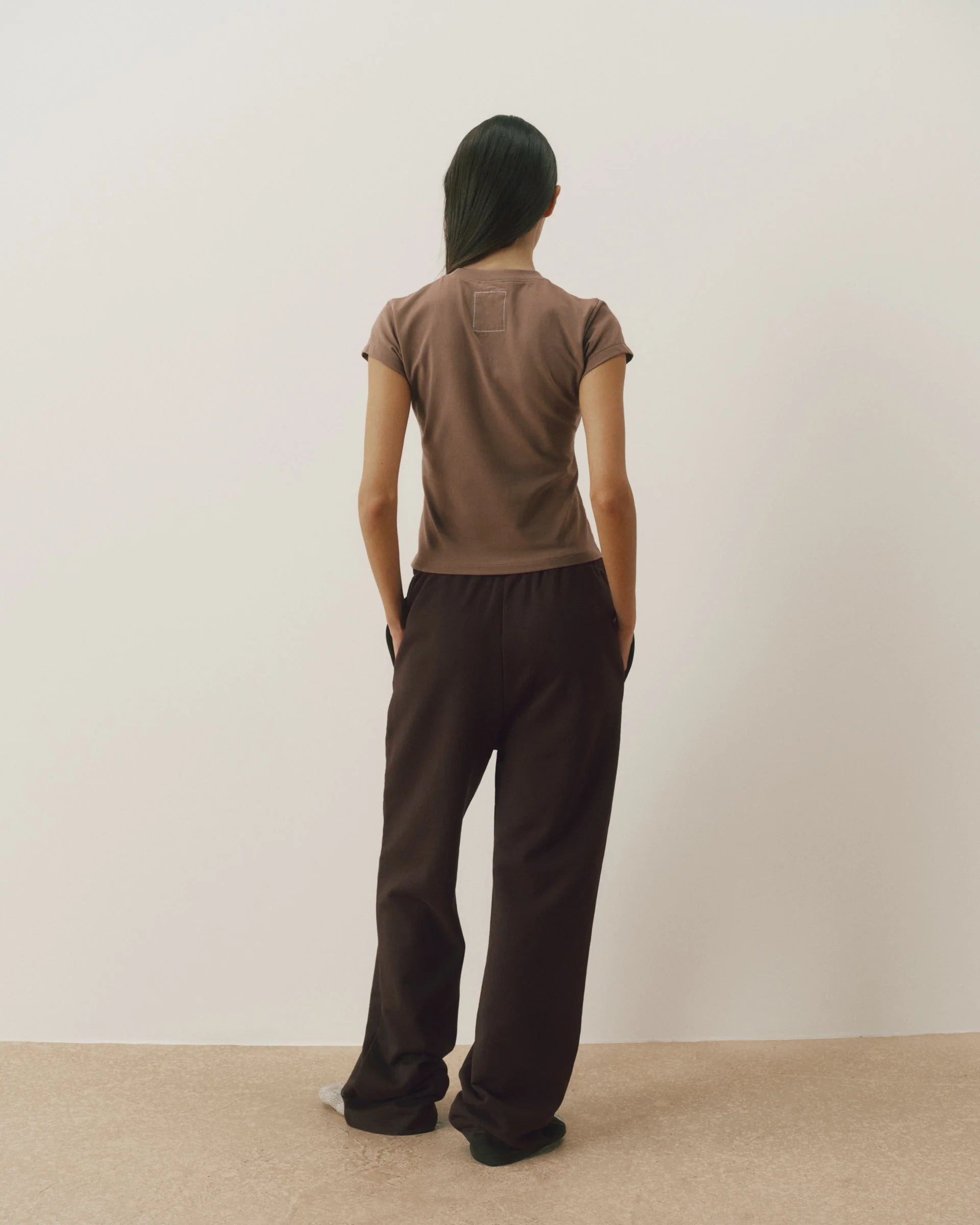 Le Mode De Vie Straight Leg Sweatpants - Coffee Bean/Airy Blue
