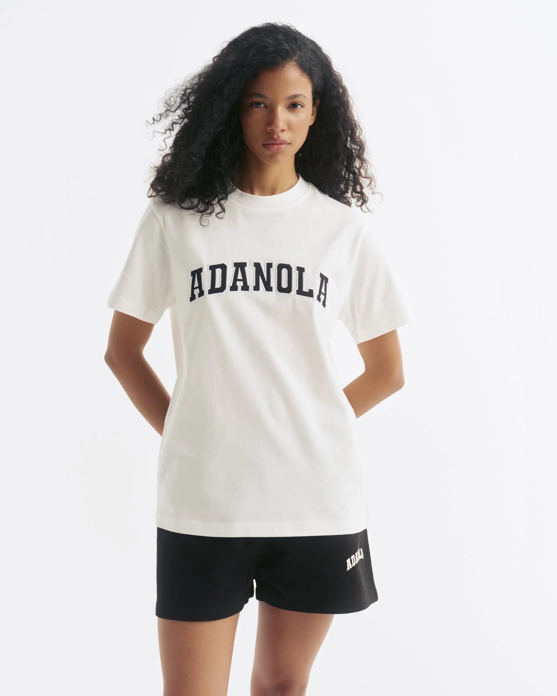 Varsity Short Sleeve Oversized T-shirt - White/Black