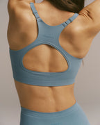 Seamless Racer Back Bra - Slate Blue