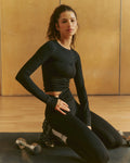 Seamless Long Sleeve Top - Black