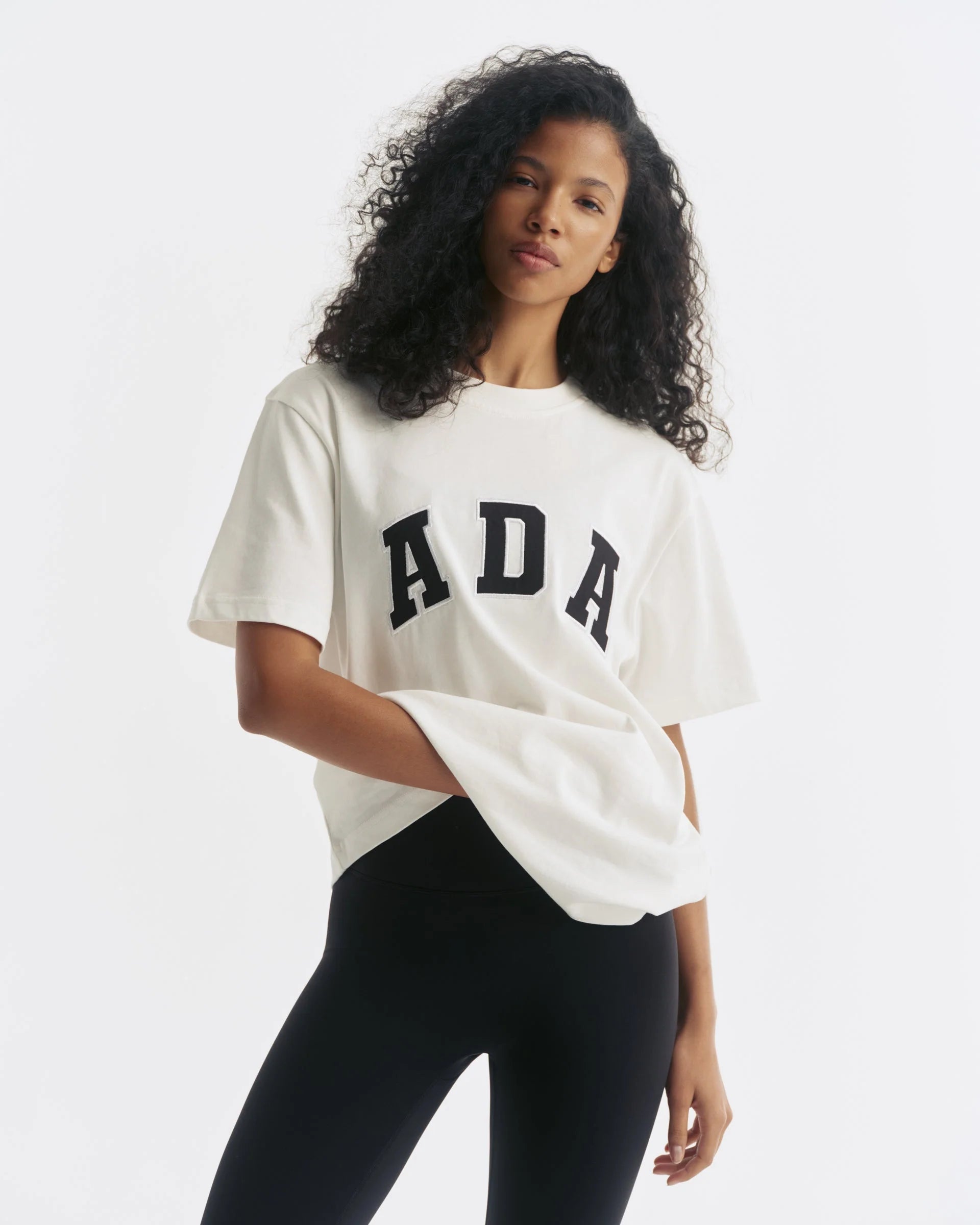 ADA Short Sleeve Oversized T-shirt - White/Black