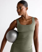 Ultimate Square Neck Top - Olive Green