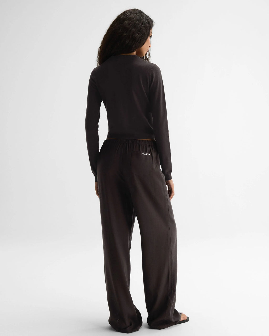 Linen Blend Pants - Coffee Bean