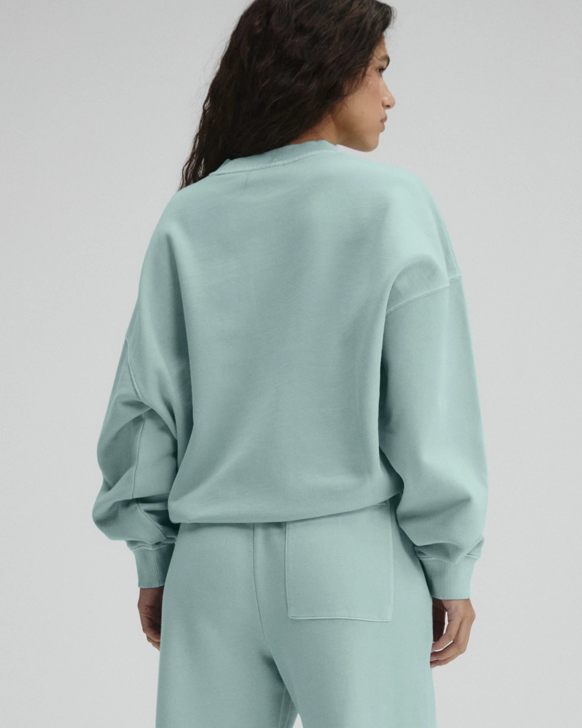 Echo Washed Oversized Sweatshirt - Ocean Blue/Midnight Blue