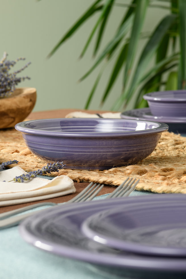 Lavender Classic Rim 8 3/8 Inch Pasta Bowl 34 OZ