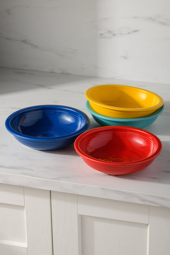 Mixed Vibrant Classic Rim 8 3/8-Inch 34OZ Pasta Bowls, Set of 4