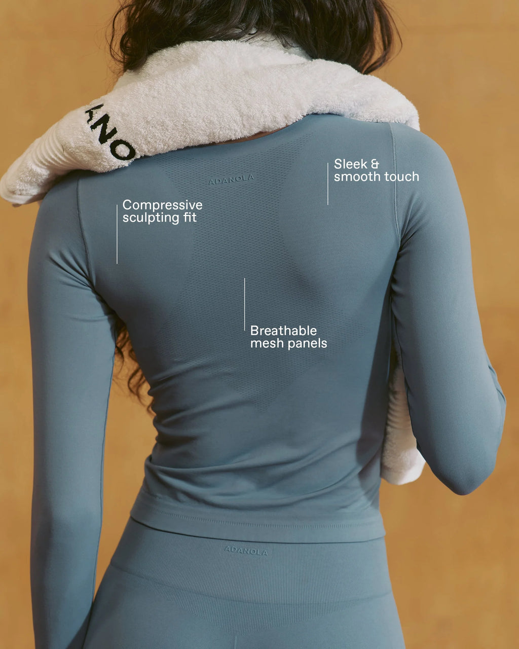 Seamless Long Sleeve Top - Slate Blue