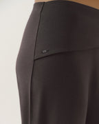 Modal Wrap Tie Waist Pants - Coffee Bean