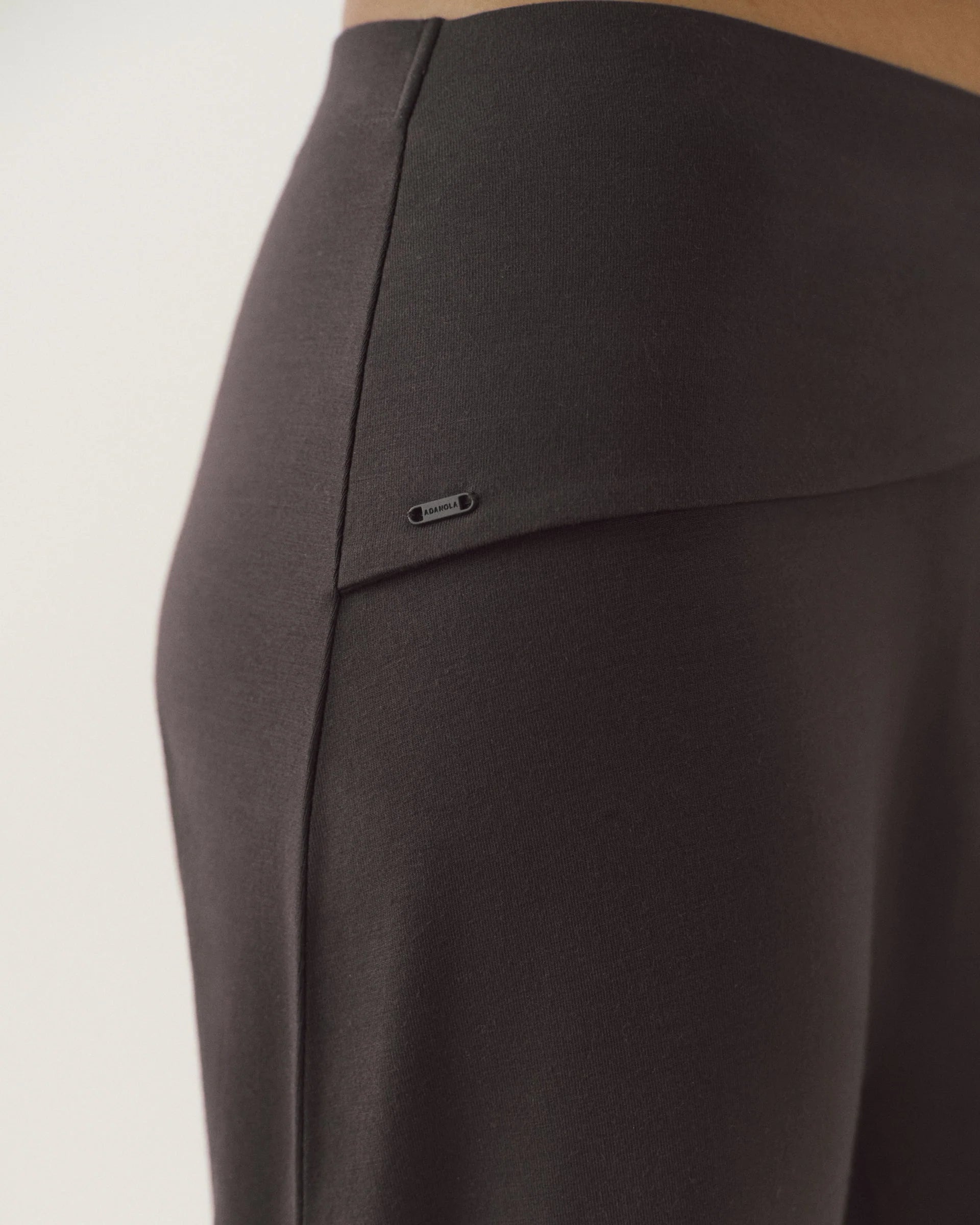 Modal Wrap Tie Waist Pants - Coffee Bean