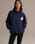 Peaks Oversized Hoodie - Navy Blue